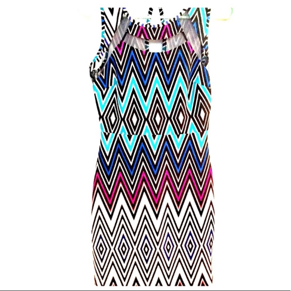 Colorful Chevron Party Dress